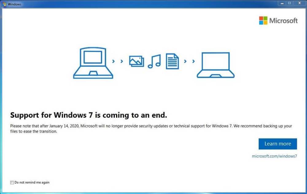 Windows 7正式步入歷史，微軟將透過惱人提醒方式呼籲升級！
